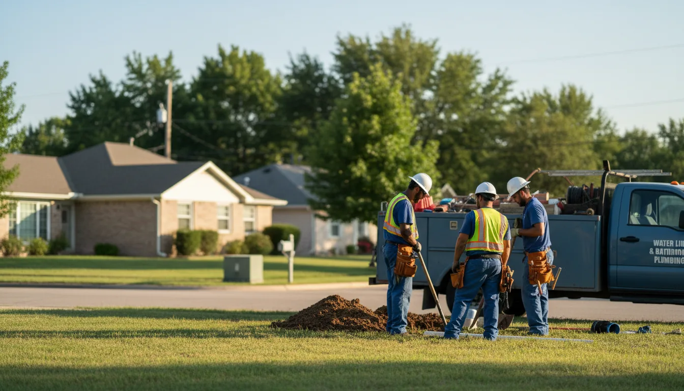 Residential water line and bathroom plumbing service in Pikesville, MD